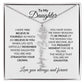 To My Daughter | Believe in Yourself | Personalized Flower Name Necklace