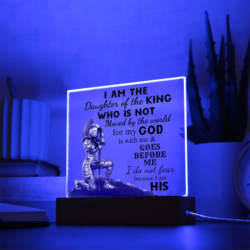 Daughter of the King - Inspirational Religious Acrylic Plaque Gift for Christian Daughters