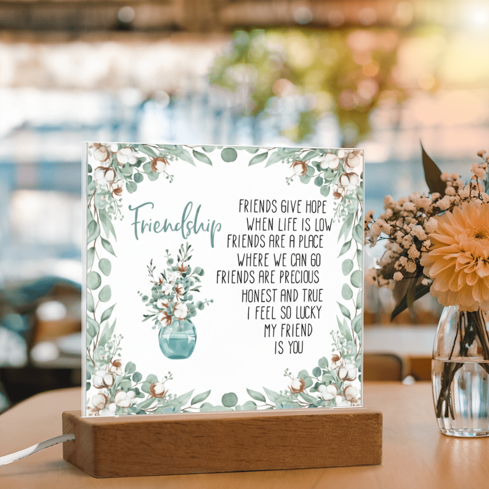 Friendship Gift Acrylic Plaque - Personalized Best Friend Keepsake