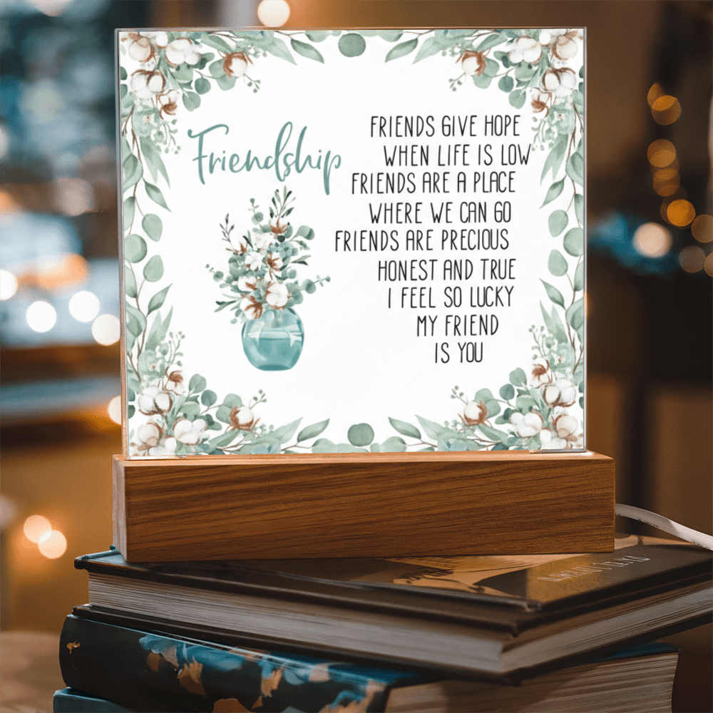 Friendship Gift Acrylic Plaque - Personalized Best Friend Keepsake