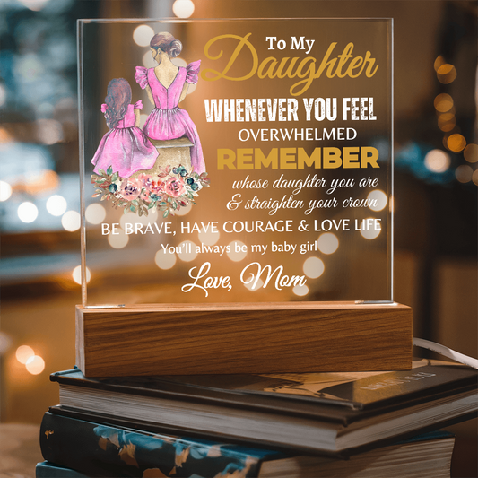 To My Daughter | Graduation Gift | Acrylic Square Plaque