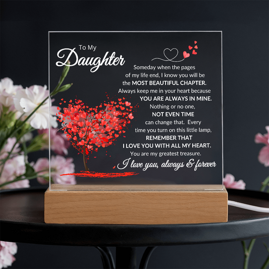 To My Daughter | Beautiful Chapter | Acrylic Plaque
