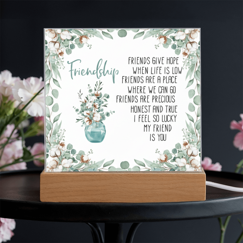 Friendship Gift Acrylic Plaque - Personalized Best Friend Keepsake