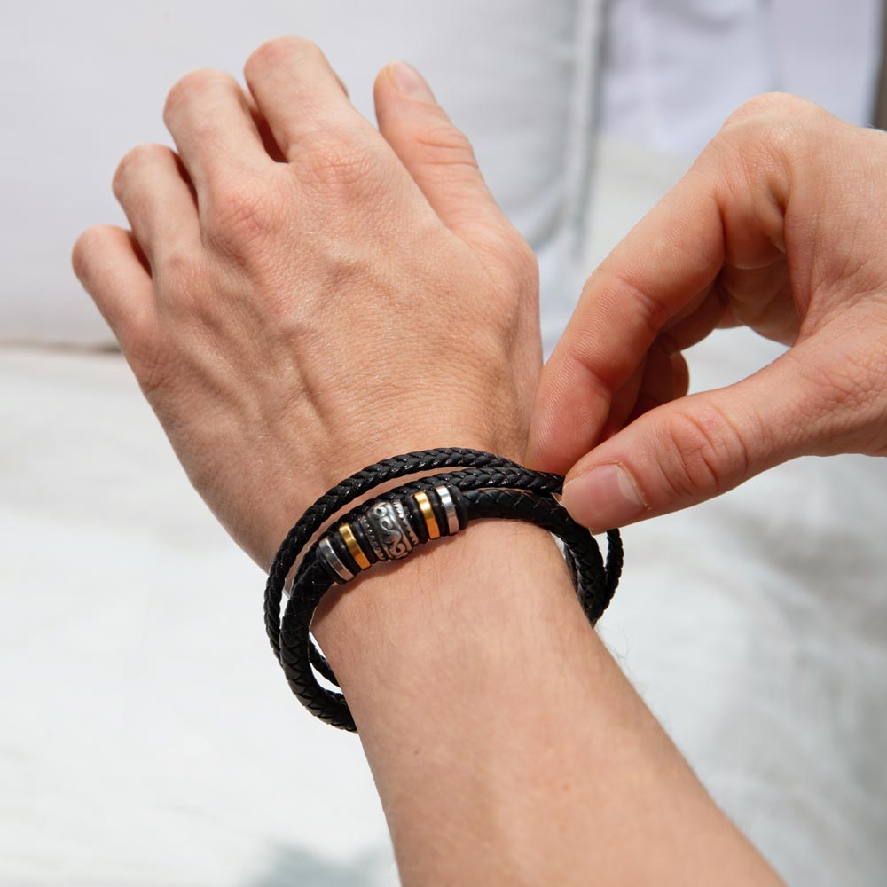 To My Husband The Rock of Our Family - "Love You Forever" Bracelet