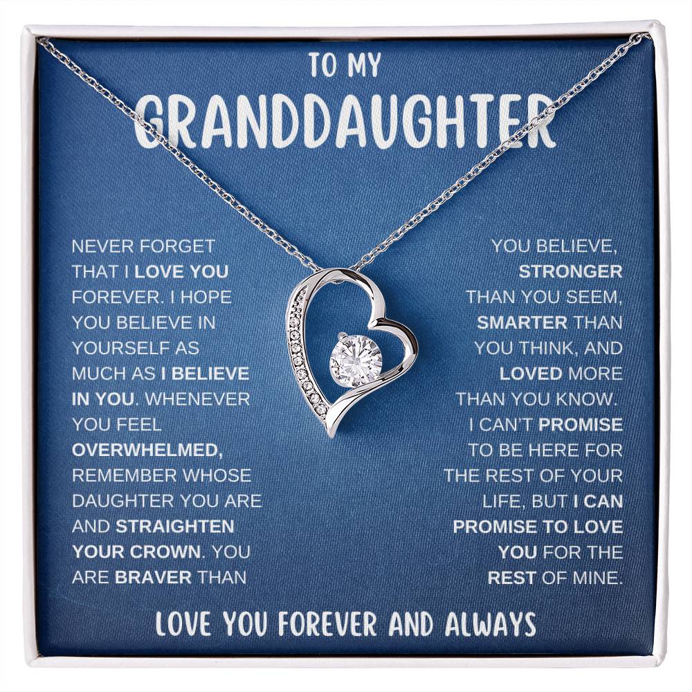 To My Granddaughter - I Love You Forever | Forever Love Necklace