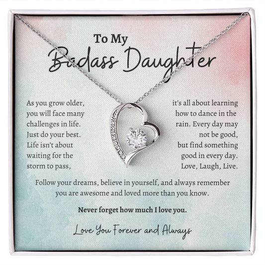 To My Badass Daughter | Forever Love Necklace