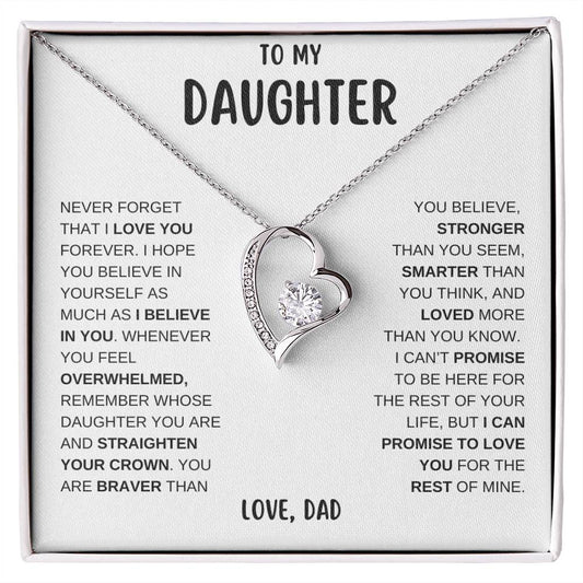 To My Daughter - I Believe In You | Forever Love Necklace