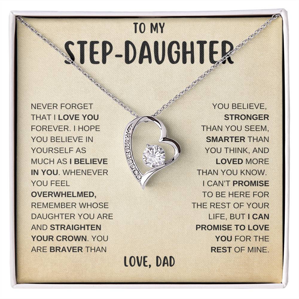 To My Step-Daughter - I Believe in You | Forever Love Necklace