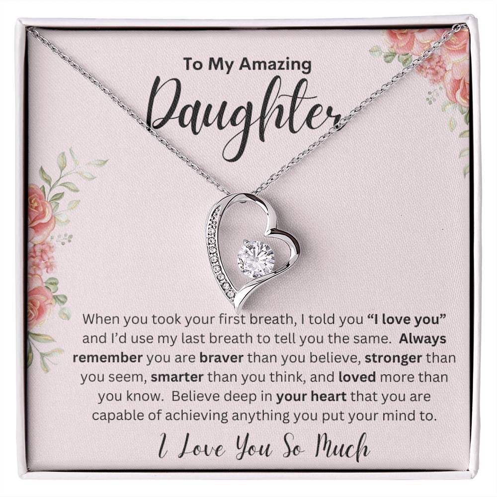 To My Amazing Daughter - Forever Love Necklace