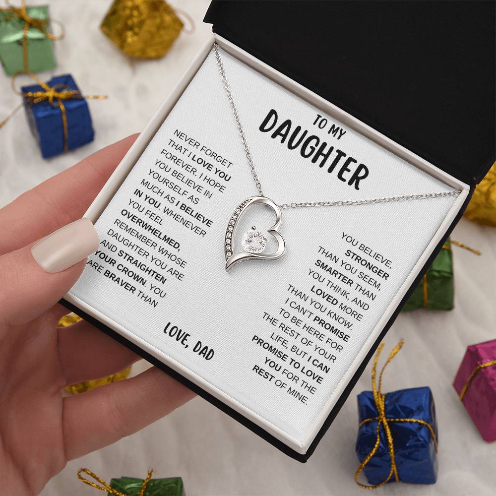 To My Daughter - I Believe In You | Forever Love Necklace