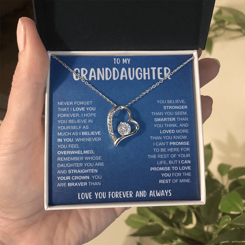 To My Granddaughter - I Love You Forever | Forever Love Necklace