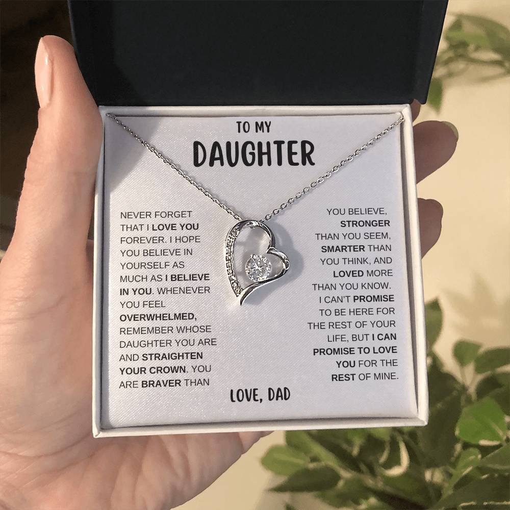 To My Daughter - I Believe In You | Forever Love Necklace