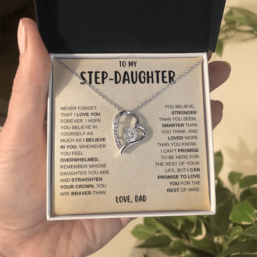 To My Step-Daughter - I Believe in You | Forever Love Necklace