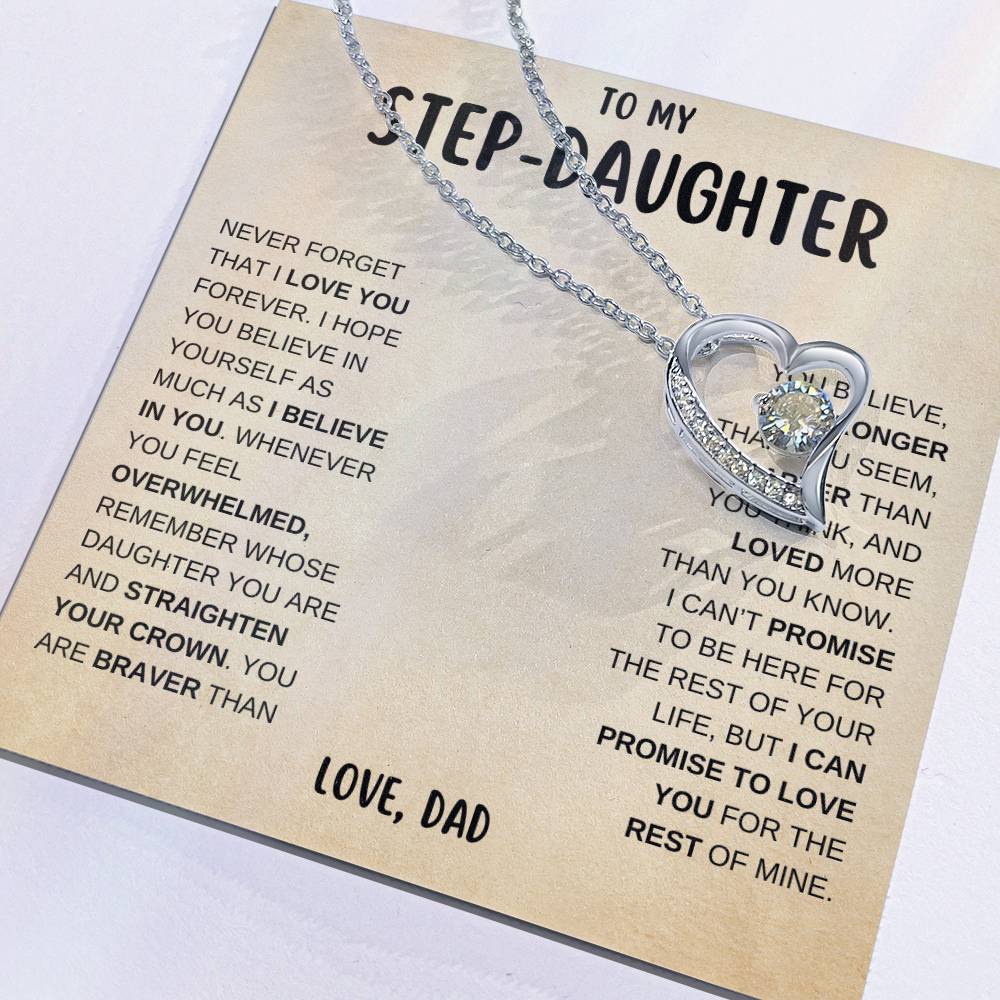 To My Step-Daughter - I Believe in You | Forever Love Necklace