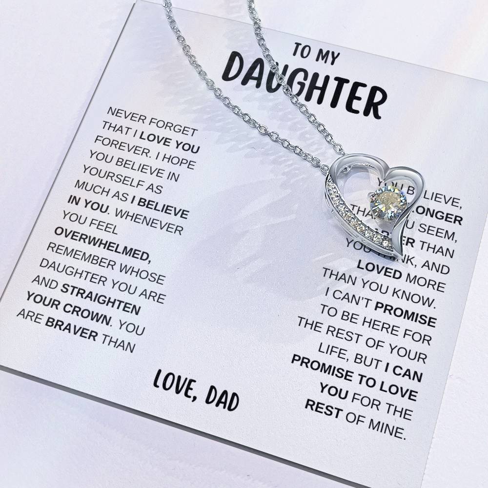 To My Daughter - I Believe In You | Forever Love Necklace