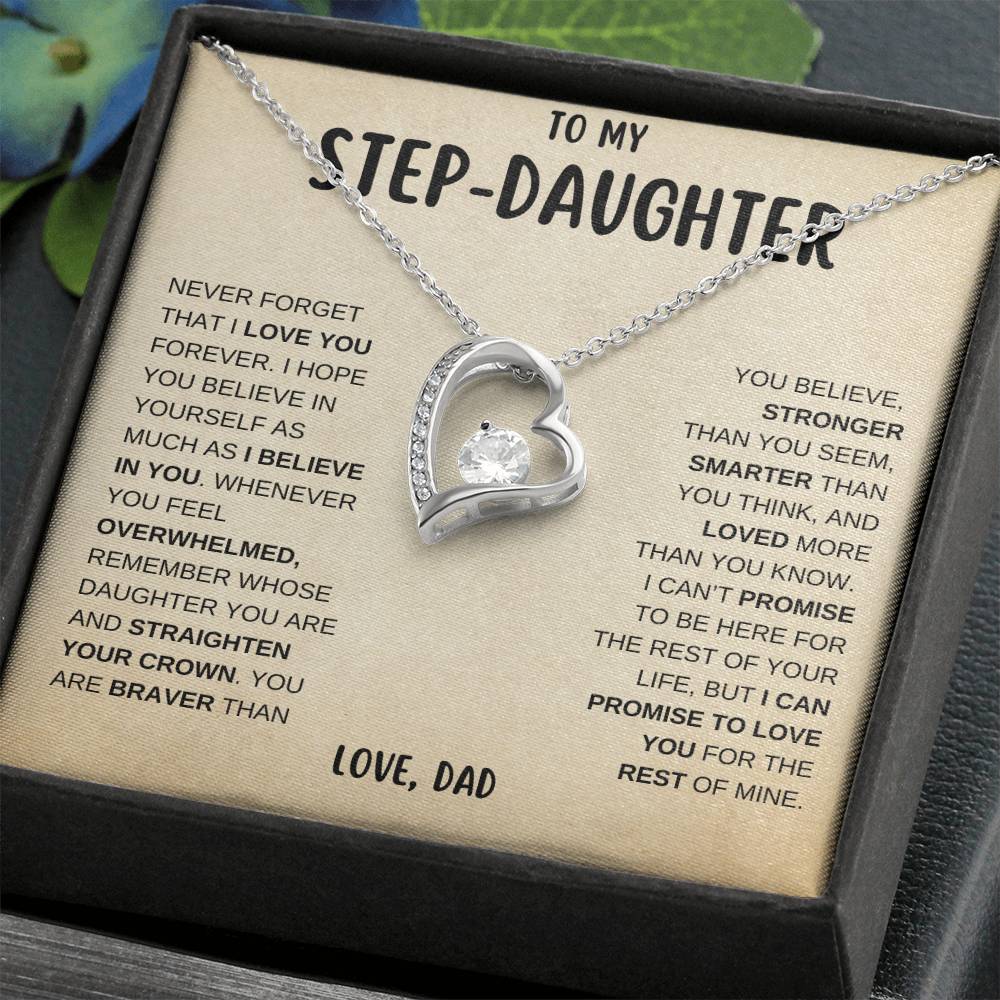 To My Step-Daughter - I Believe in You | Forever Love Necklace