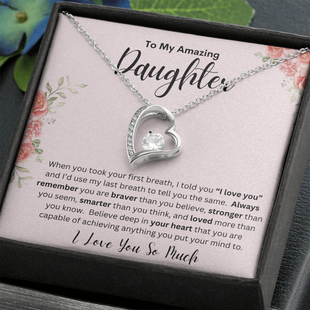 To My Amazing Daughter - Forever Love Necklace