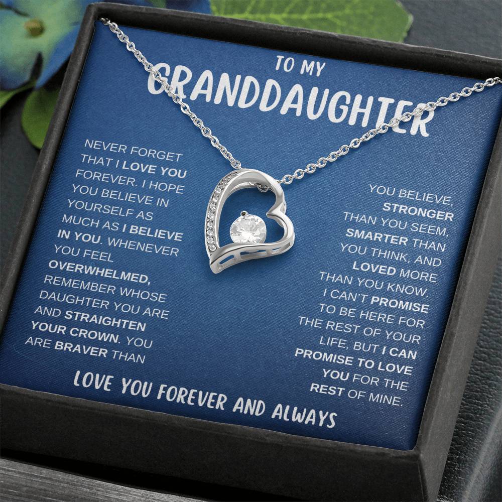 To My Granddaughter - I Love You Forever | Forever Love Necklace