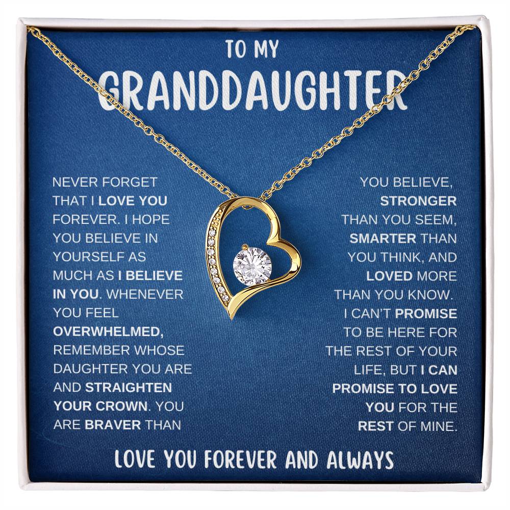 To My Granddaughter - I Love You Forever | Forever Love Necklace