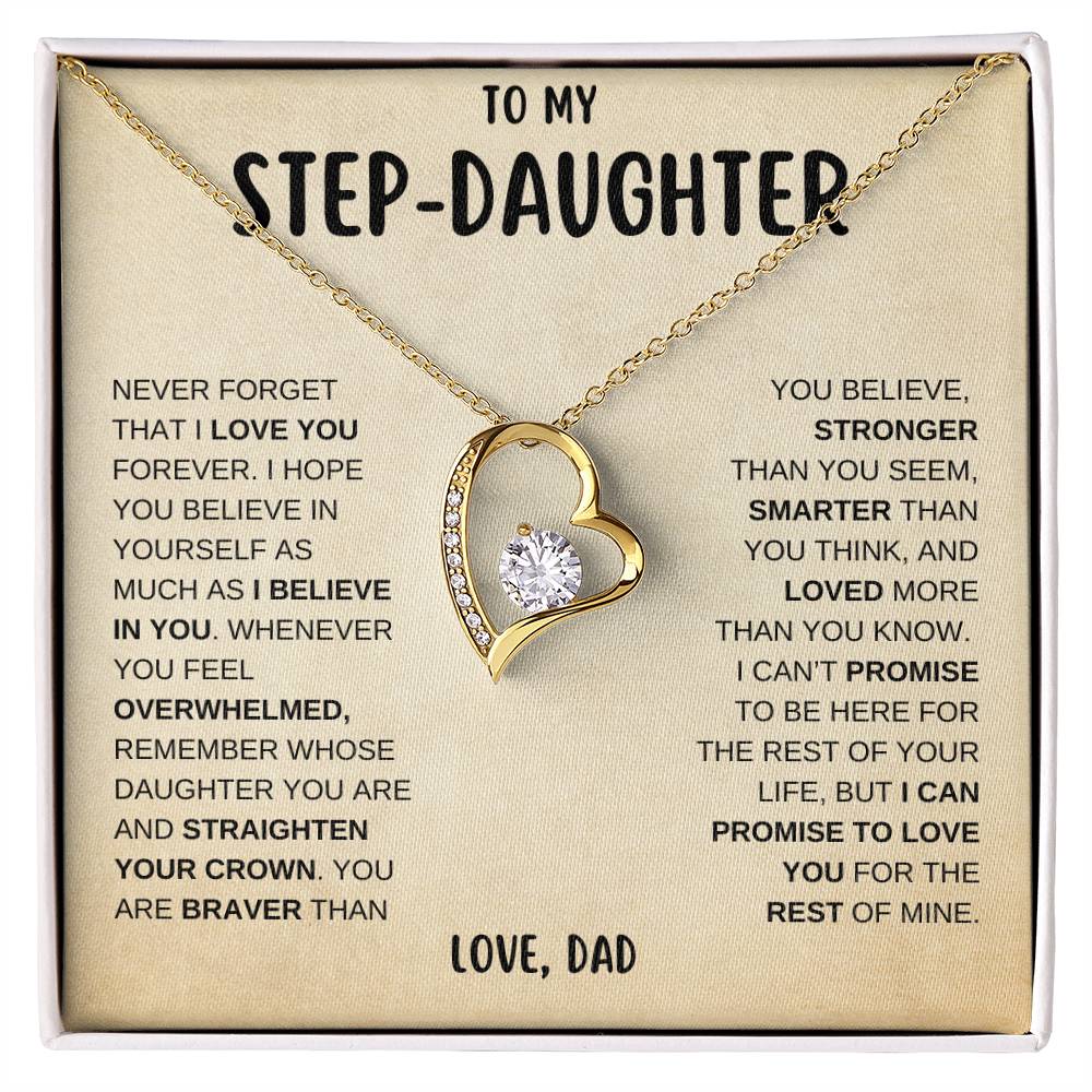 To My Step-Daughter - I Believe in You | Forever Love Necklace