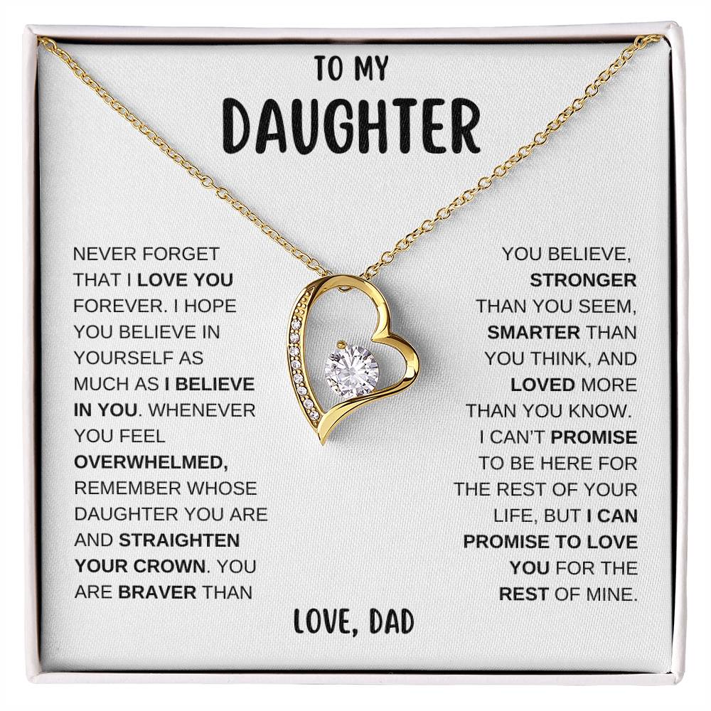 To My Daughter - I Believe In You | Forever Love Necklace