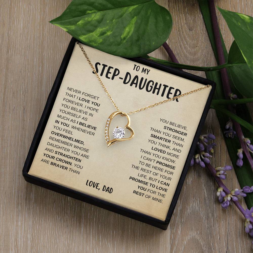 To My Step-Daughter - I Believe in You | Forever Love Necklace