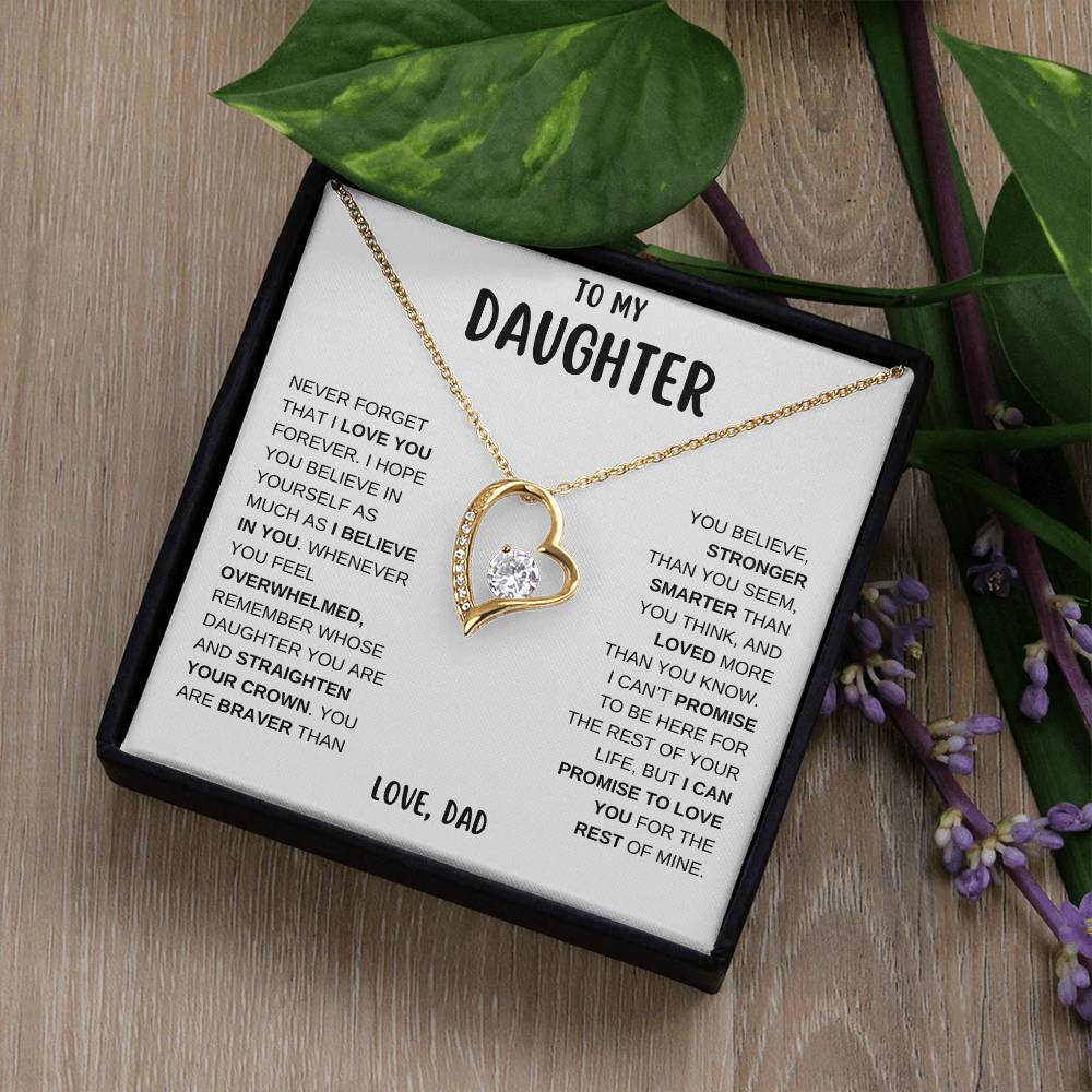 To My Daughter - I Believe In You | Forever Love Necklace