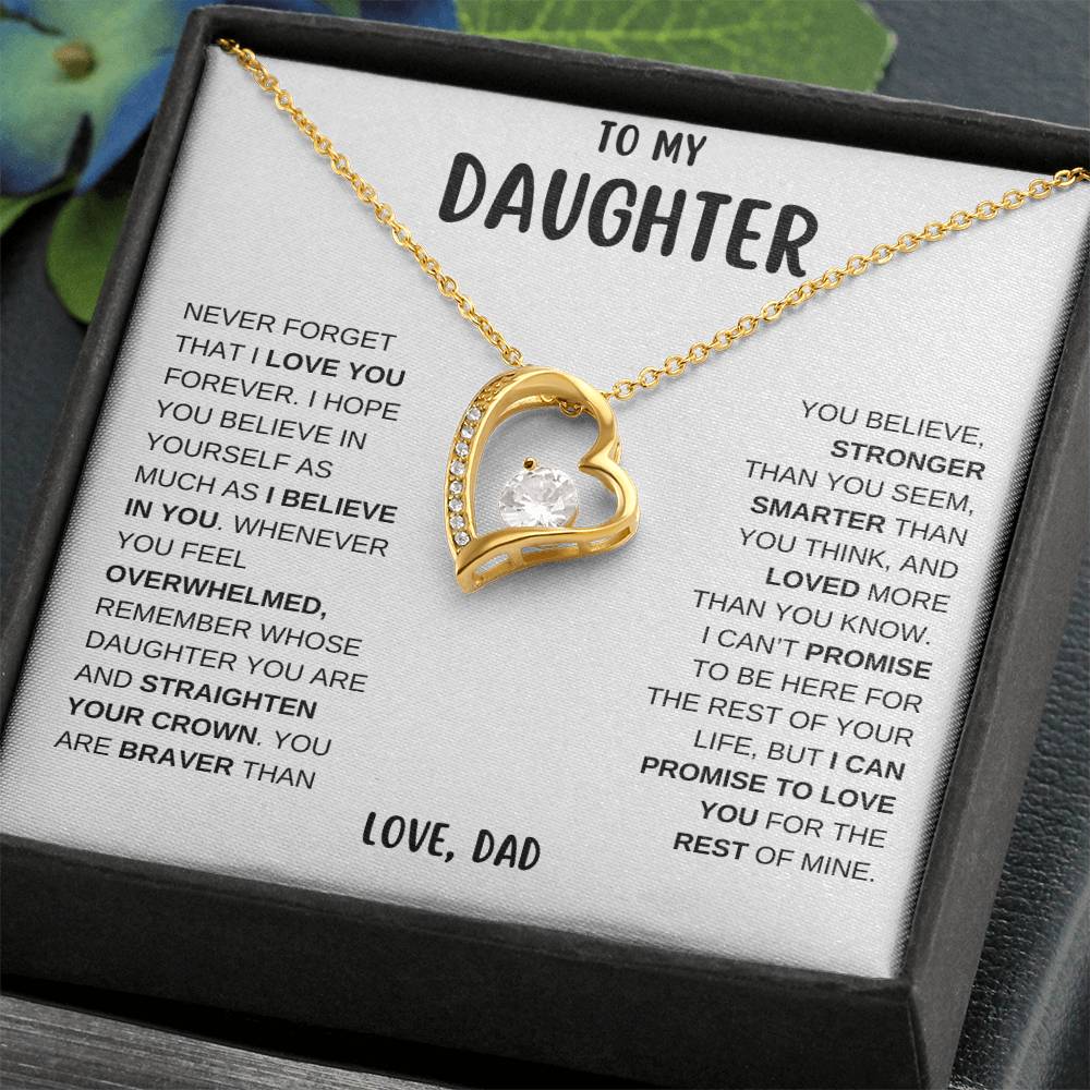 To My Daughter - I Believe In You | Forever Love Necklace