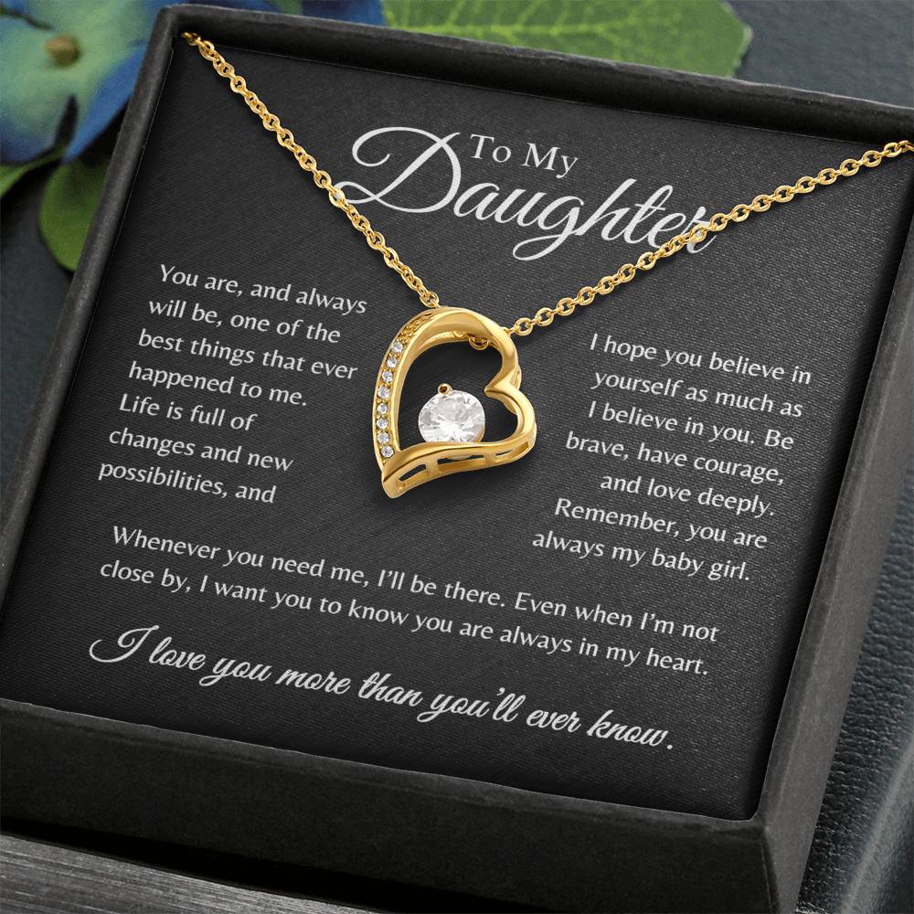 To My Daughter | When You Need Me I'll Be There - Forever Love Necklace