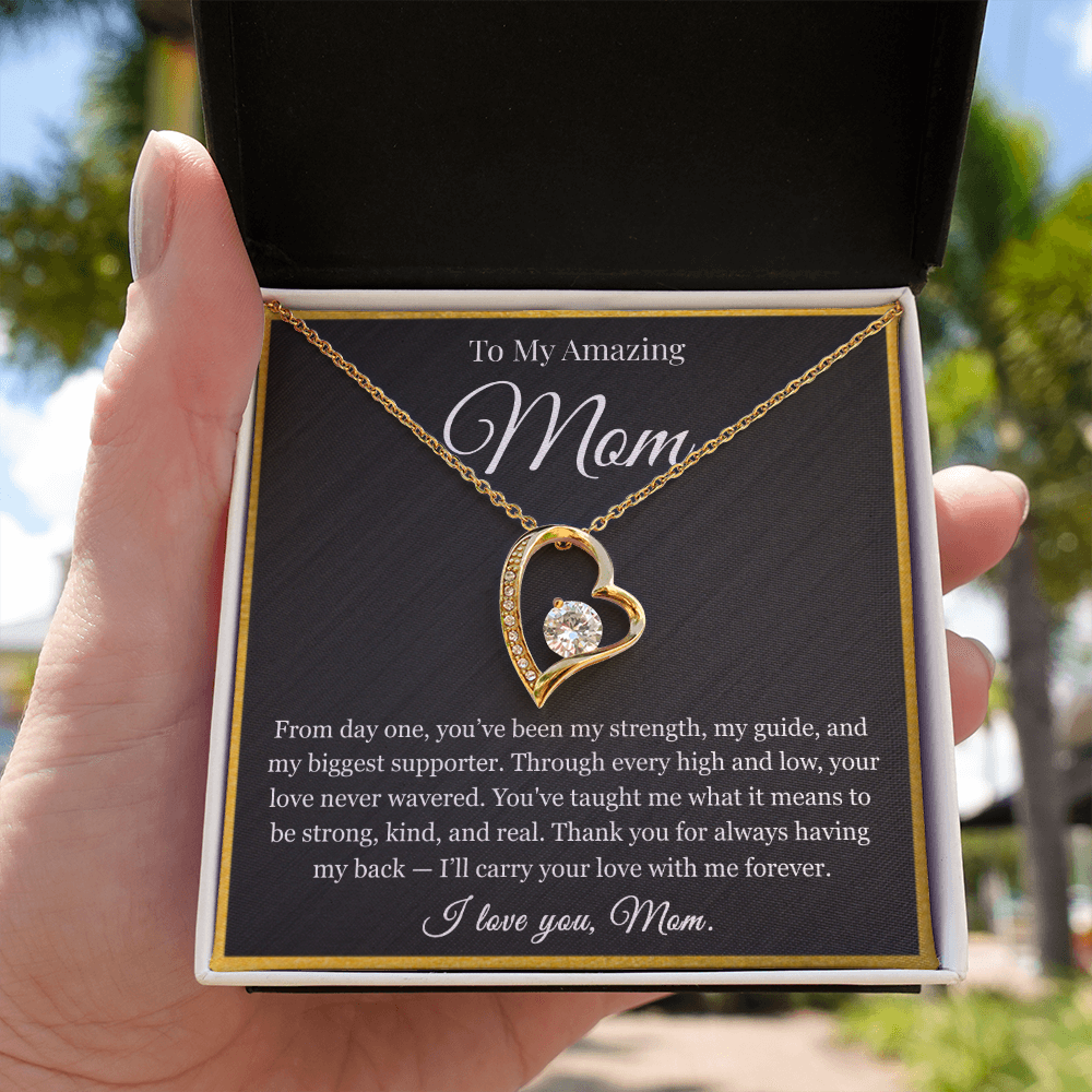 To My Amazing Mom My Biggest Supporter - Forever Love Necklace
