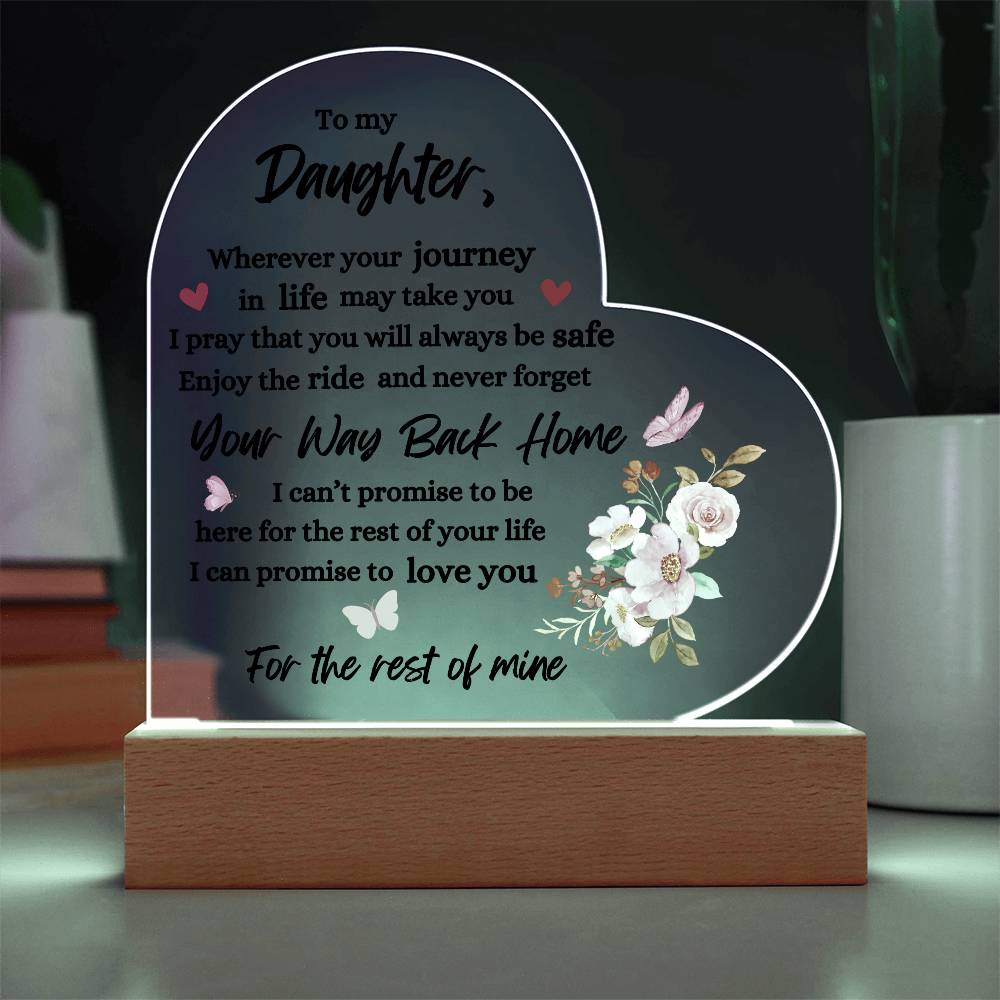 Daughter - Wherever Your Journey Takes You - Acrylic Plaque