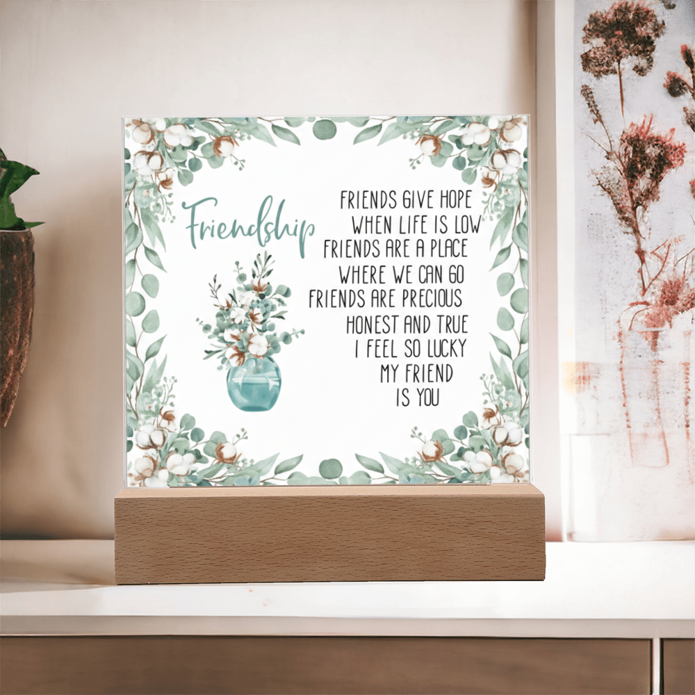 Friendship Gift Acrylic Plaque - Personalized Best Friend Keepsake