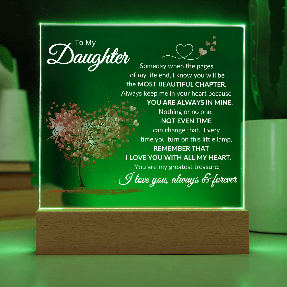 To My Daughter | Beautiful Chapter | Acrylic Plaque