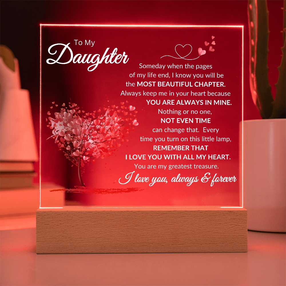 To My Daughter | Beautiful Chapter | Acrylic Plaque