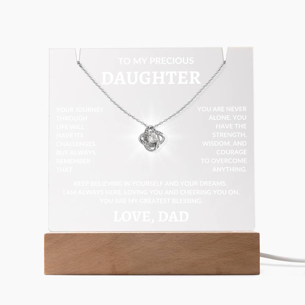 To My Precious Daughter Love, Dad | Keepsake Acrylic Bundle