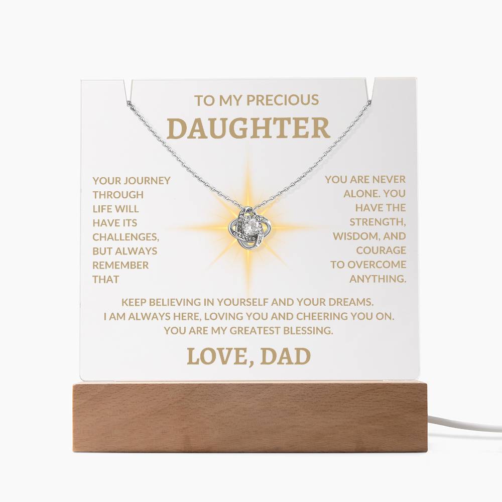 To My Precious Daughter Love, Dad | Keepsake Acrylic Bundle G