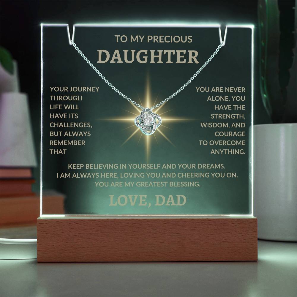 To My Precious Daughter Love, Dad | Keepsake Acrylic Bundle G