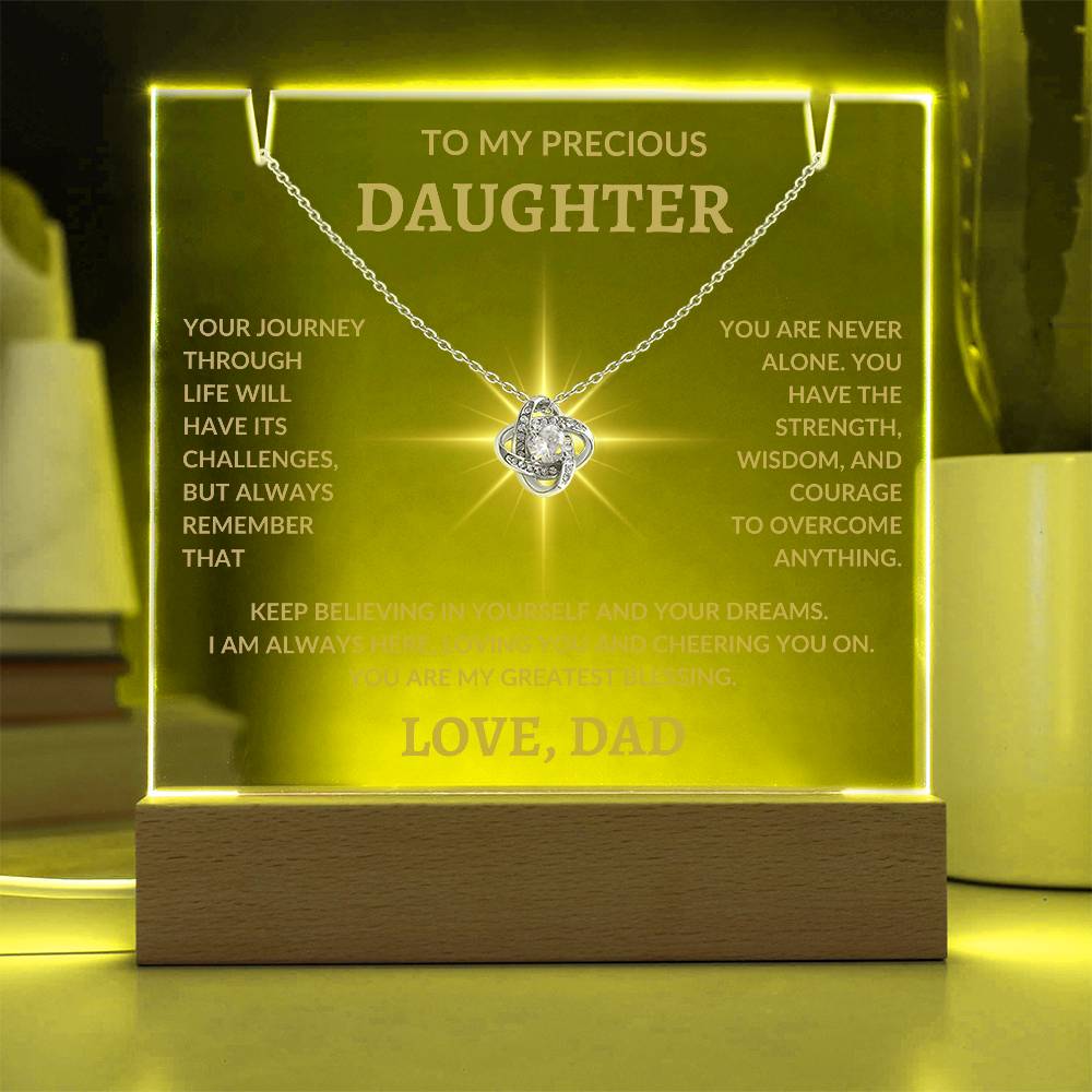 To My Precious Daughter Love, Dad | Keepsake Acrylic Bundle G