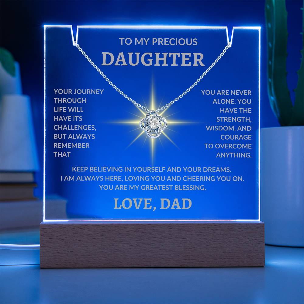 To My Precious Daughter Love, Dad | Keepsake Acrylic Bundle G