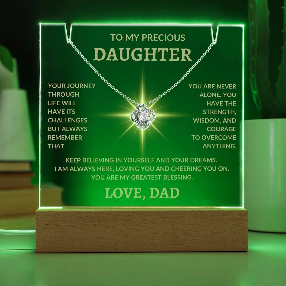 To My Precious Daughter Love, Dad | Keepsake Acrylic Bundle G