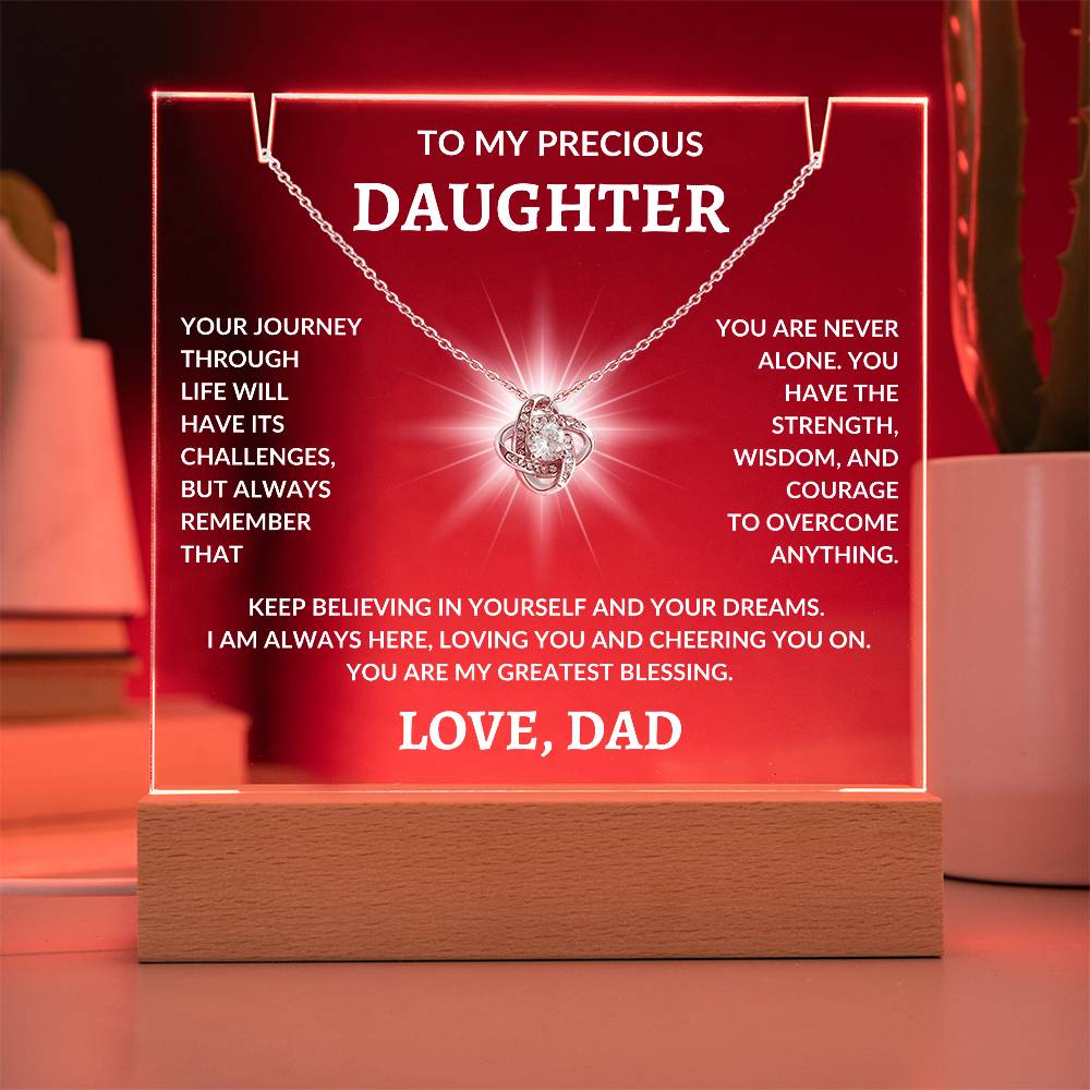 To My Precious Daughter Love, Dad | Keepsake Acrylic Bundle