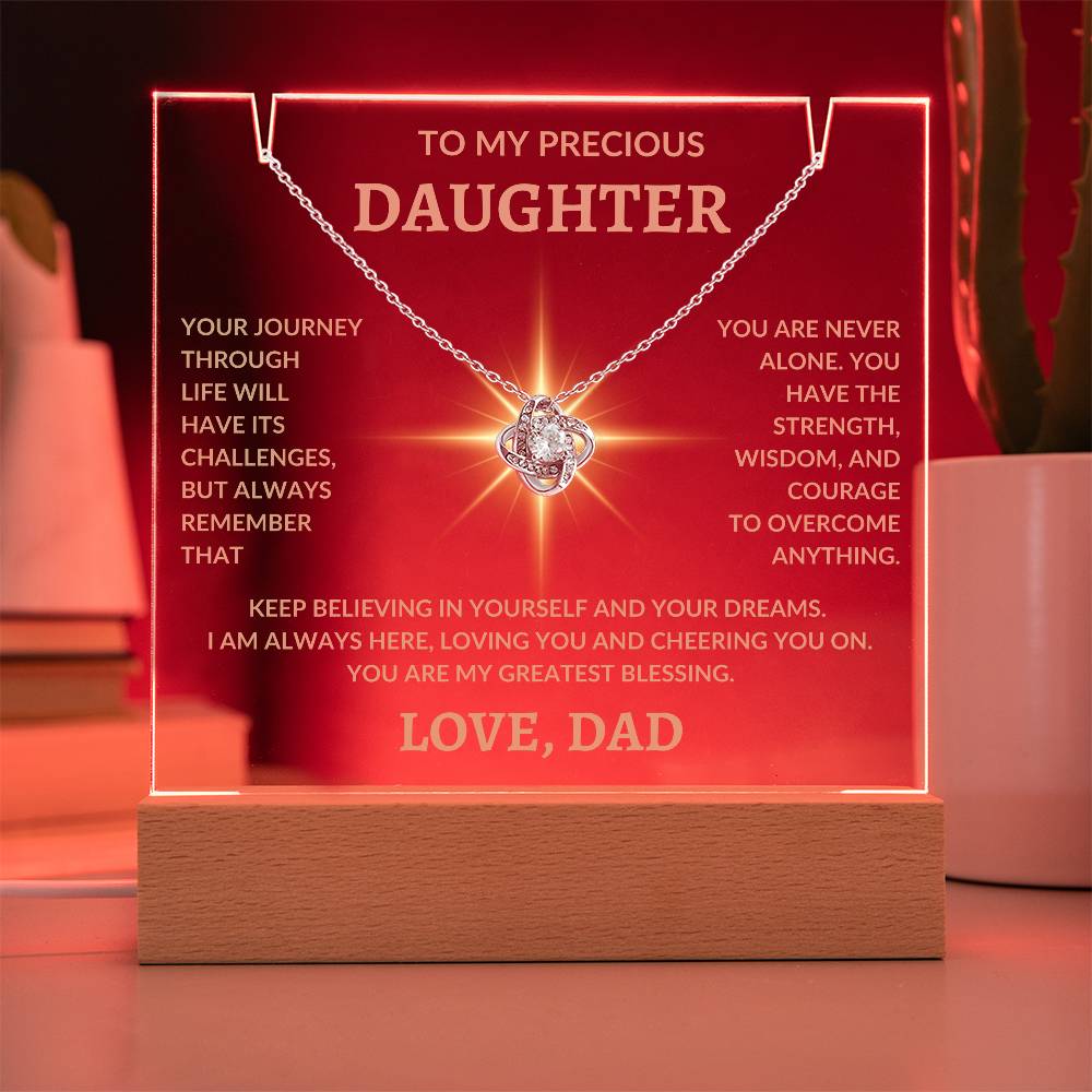 To My Precious Daughter Love, Dad | Keepsake Acrylic Bundle G