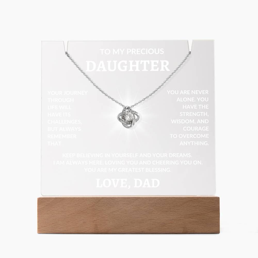 To My Precious Daughter Love, Dad | Keepsake Acrylic Bundle