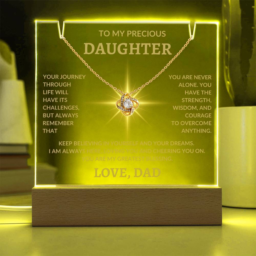 To My Precious Daughter Love, Dad | Keepsake Acrylic Bundle G