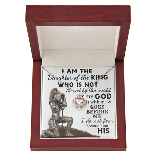 Daughter of the King Crown Pendant Necklace - Inspirational Christian Jewelry Gift