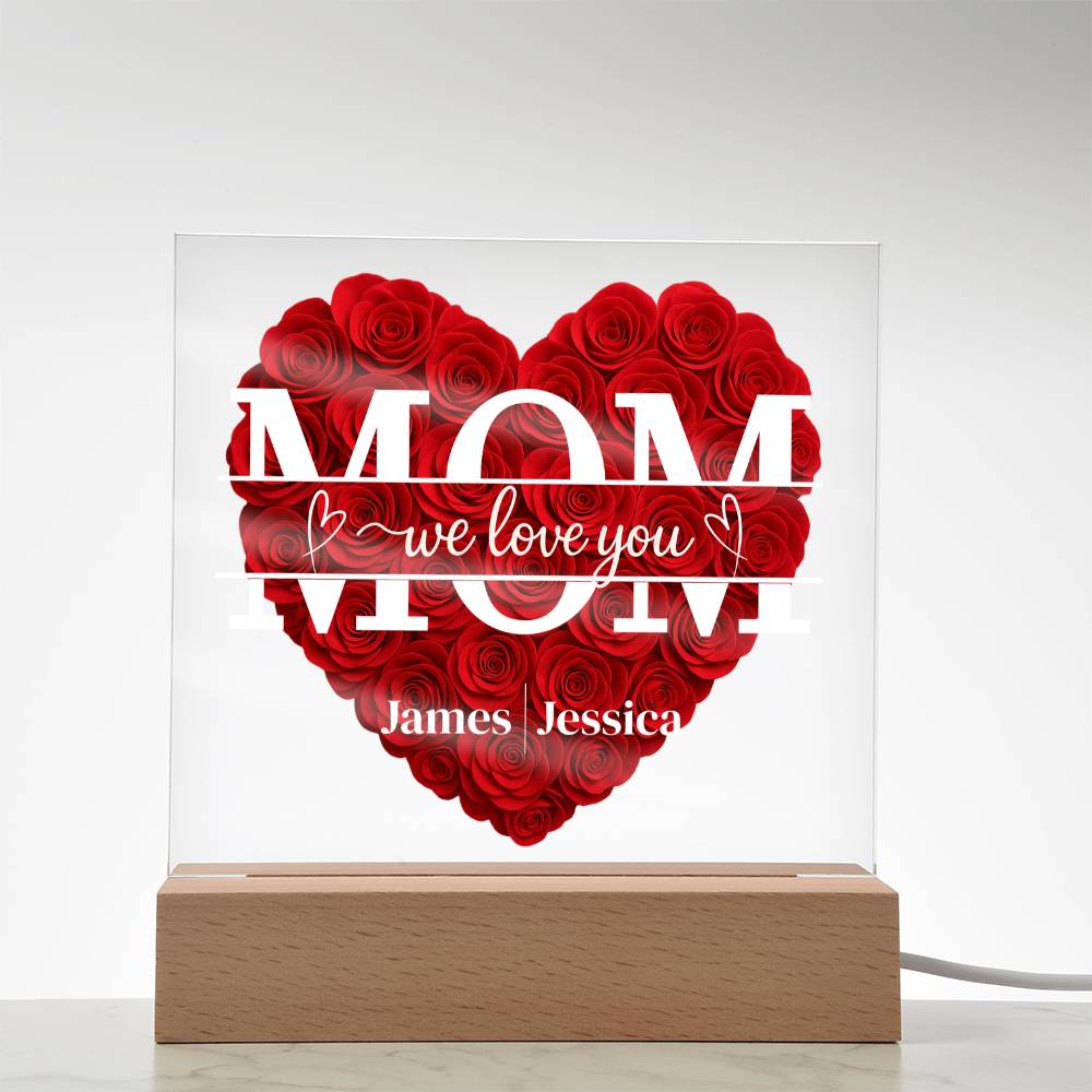 MOM Personalized Acrylic Square Plaque