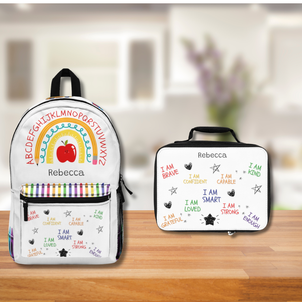 Personalized Kids School Backpack Lunch Box Pencil Pouch Combo.       Save 10% When You Buy a Bundle🎒