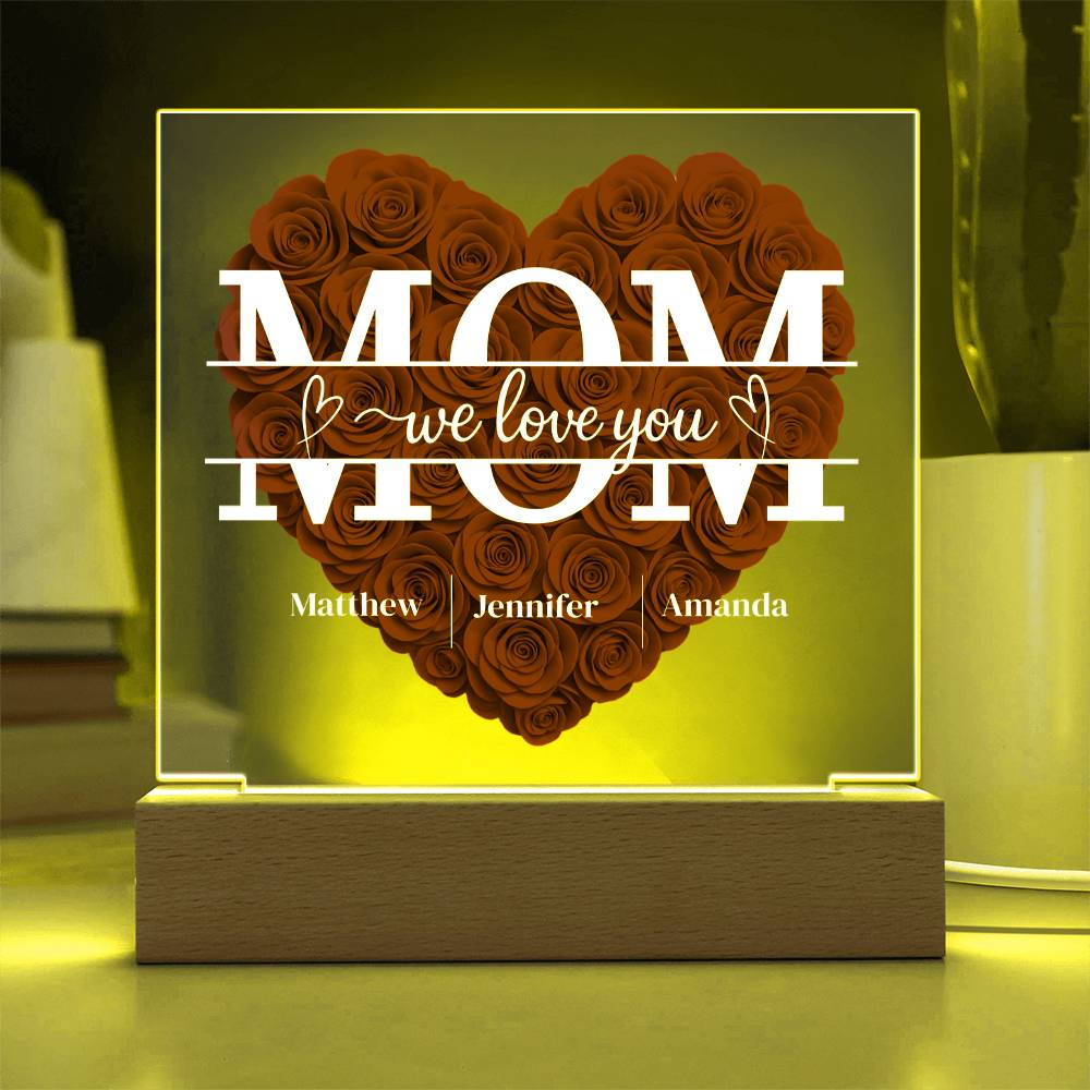 MOM Personalized Acrylic Square Plaque