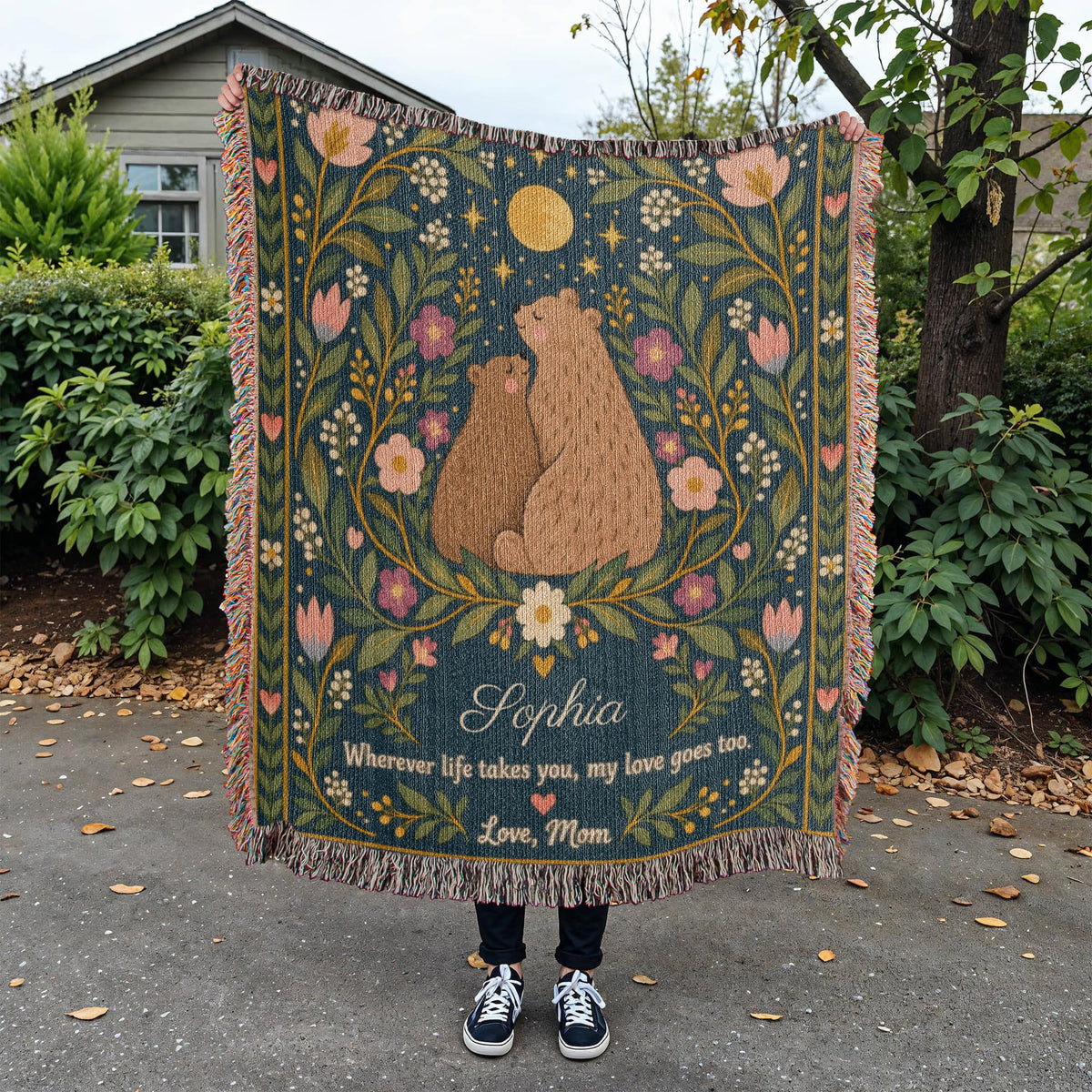 Personalized Daughter Woven Blanket — A Gift of Love from Mom