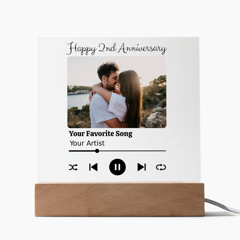 Personalized Photo Song Acrylic Square Plaque